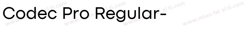 Codec Pro Regular字体转换